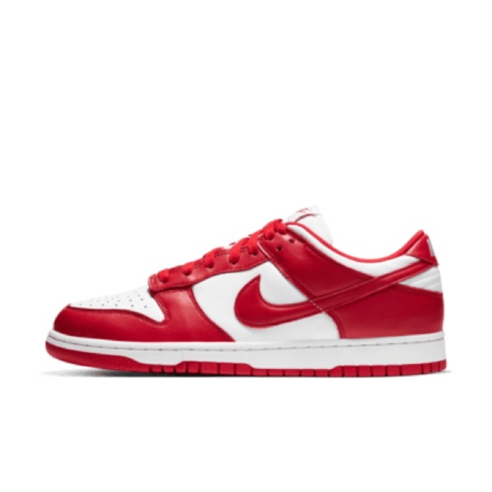 Rare Nike Classic Red and White Low-Tops University Red
